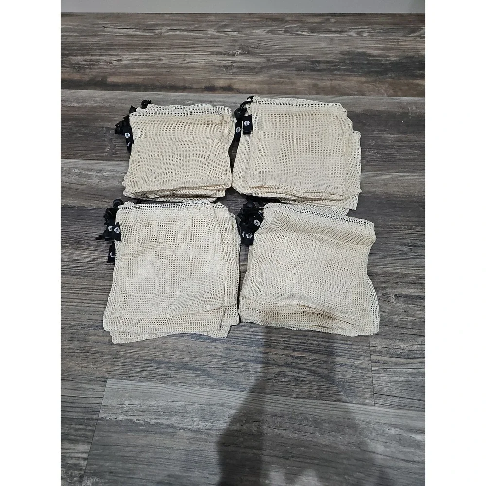 Letterfolk Tile Mat Storage Bags Unisex OS Cream NEW Lot of 37 Mesh Drawstring